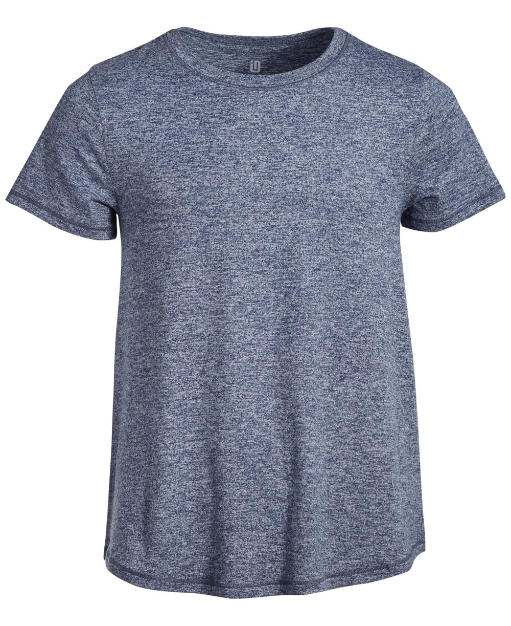 ID Ideology Scoop-Neck Cotton Blend T-Shirt Big Girls Small Indigo Sea Pullover